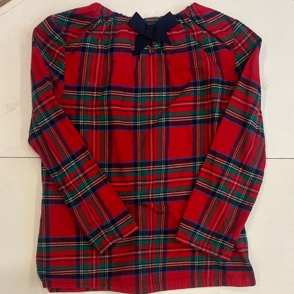 Vineyard Vines Red and Green Plaid Long Sleeve Kids Tee - Picture 9 of 9